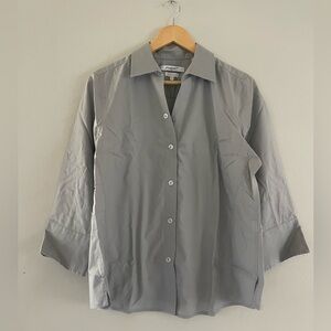Foxcroft Gray Button Down Shirt